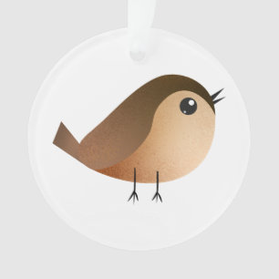 Süßer Spatzen-Vogel-Cartoon Ornament