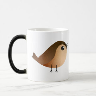 Süßer Spatzen-Vogel-Cartoon Verwandlungstasse