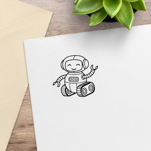Süßer Spielzeugroboter 1x1 Gummistempel