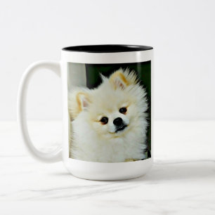 Süßer Spitz Zweifarbige Tasse