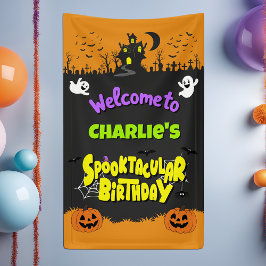 Süßer Spooktacular Halloween-Spaß Geburtstagsbegrü Banner