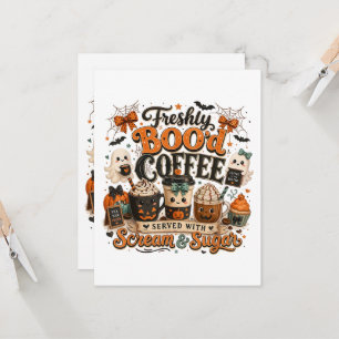 Süßer spooky Geist Kaffeeliebhaber Halloween Einladung