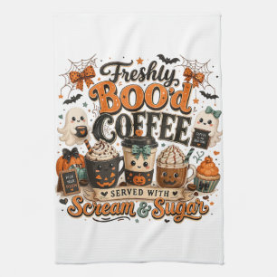 Süßer spooky Geist Kaffeeliebhaber Halloween Geschirrtuch