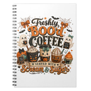 Süßer spooky Geist Kaffeeliebhaber Halloween Notizblock