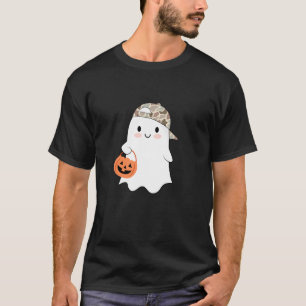 Süßer spooky Geist mit Tarnhut rückwärts Cool T-Shirt