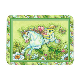 SÜßER ST. PATRICK'S DAY FLIEGENDER IRISCHER PONY,  MAGNET