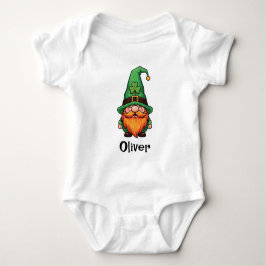 Süßer St. Patrick's Day Glücklicher Leprechaun Gno Baby Strampler