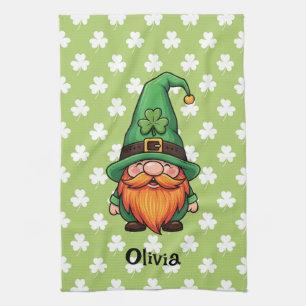 Süßer St. Patrick's Day Glücks-Kobold-Gnom Geschirrtuch