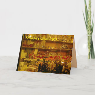 Süßer Stall am deutschen Weihnachtsmarkt, Feiertagskarte