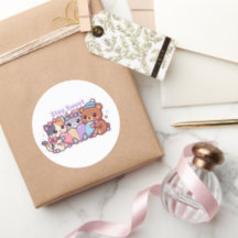 Süßer Stay Sweet Kawaii-Tier-Trio-Die-Cut-Aufklebe