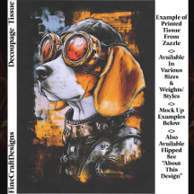 Süßer Steampunk-Beagle-Hund-Aviator EZ1L-Dekoupage
