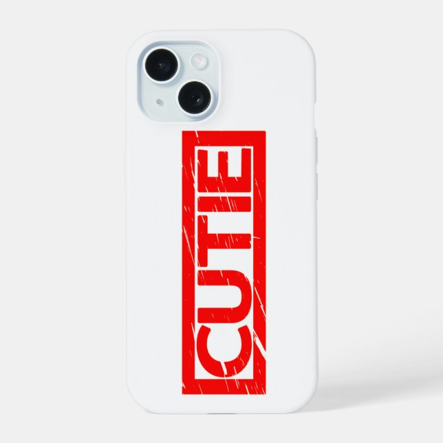 Süßer Stempel iPhone 15 Hülle (Rückseite)