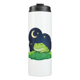 Süßer Sternengucker-Frosch Kawaii-Nachthimmelsdesi Thermosbecher