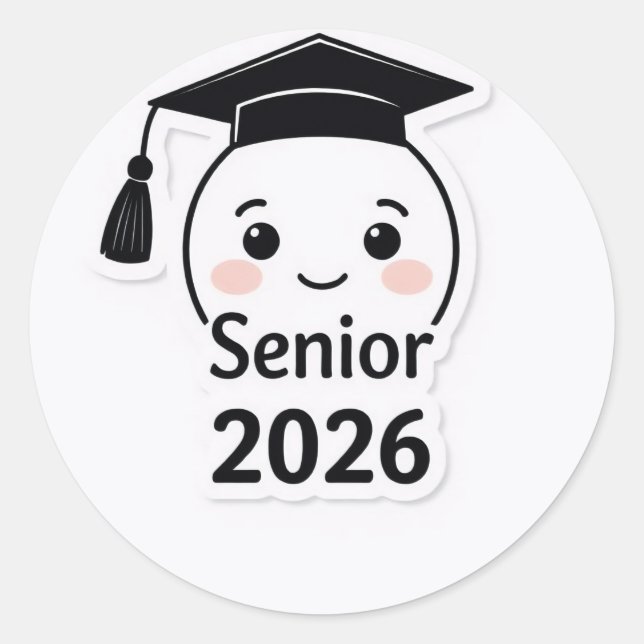 Süßer Sticker zum Abschluss der Klasse 2026 (Vorderseite)