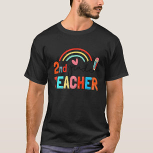 Süßer Stift Pinsel Regenbogen Lehrer 2. Klasse Zur T-Shirt