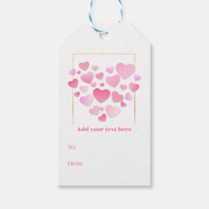 Süßer Stil Rosa Herzen Romantischer Valentinstag Geschenkanhänger