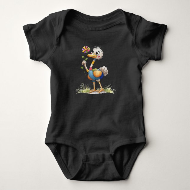 Süßer Strauß Baby Strampler (Vorderseite)
