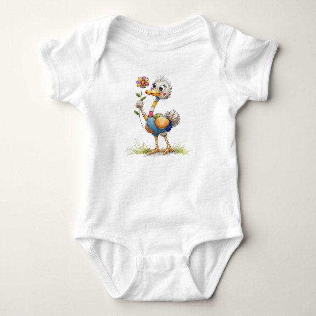 Süßer Strauß Baby Strampler (Vorderseite)