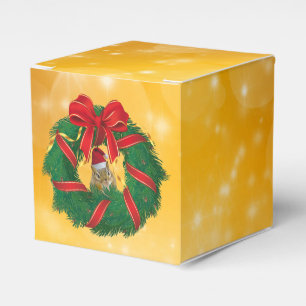 Süßer Streifenhörnchen-Weihnachtskranz Geschenkschachtel