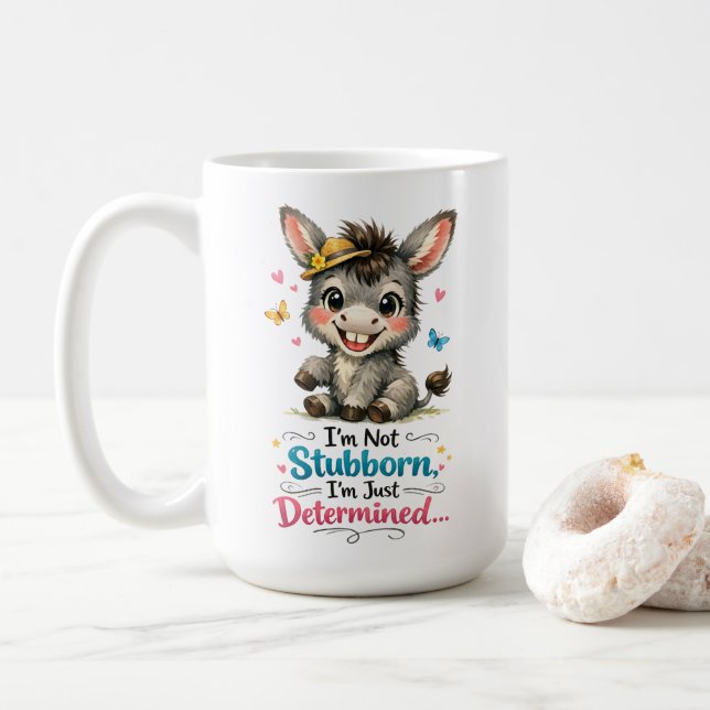 Süßer sturer Maulesel  Kaffeetasse (Mit Donut)