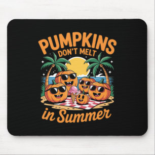 Süßer Summerween-Geist Lustiger Strand Halloween Mousepad
