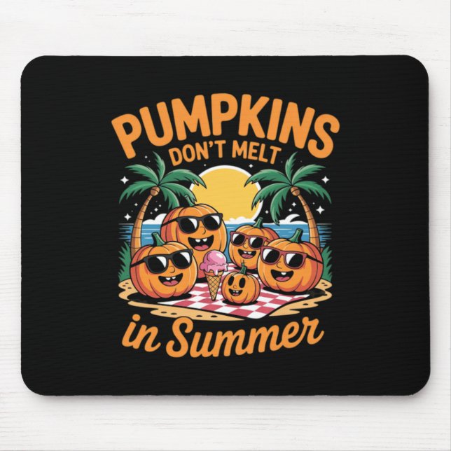 Süßer Summerween-Geist Lustiger Strand Halloween Mousepad (Vorne)