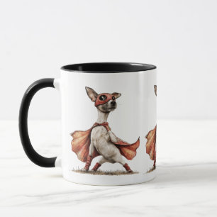 Süßer Superheld Jack Russell Hundemaske Cape Tasse