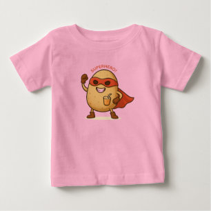 Süßer Superhelden-Kartoffel-Cartoon Grafik Baby  T-shirt