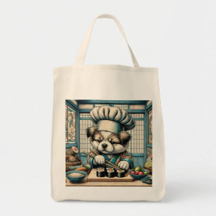 Süßer Sushi-Chef-Welpe Tragetasche