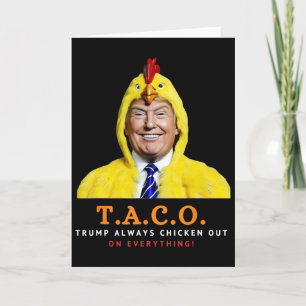 Süßer Taco Trump kneift immer Lustiges Huhn Karte