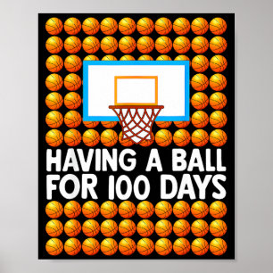 Süßer Tag Schulbasketball 100. Schultage 100 Poster