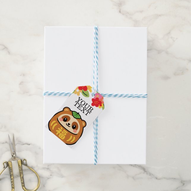 Süßer Tanuki Geschenkanhänger (Mit Garn)