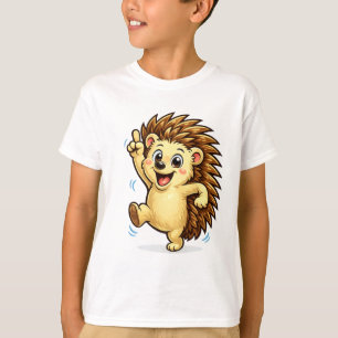 Süßer tanzender Igel Cartoon Lustige Waldtiere A T-Shirt