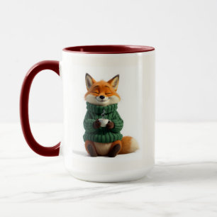 Süßer Teatime Rotfuchs-Gemütlichkeitspulli-Kaffeeb Tasse