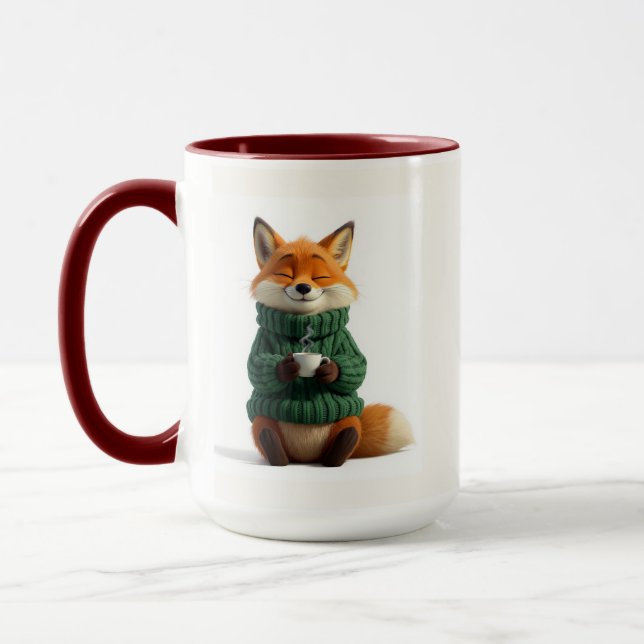 Süßer Teatime Rotfuchs-Gemütlichkeitspulli-Kaffeeb Tasse (Links)