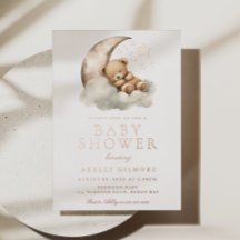 Süßer Teddy Bär Neutrale Babyparty Rose Gold