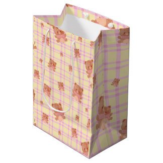 Süßer Teddy Druck Mittlere Geschenktüte