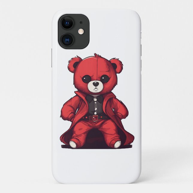 Süßer Teddy roter Junge Case-Mate iPhone Hülle (Rückseite)