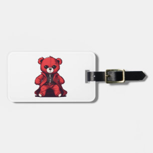 Süßer Teddy roter Junge Gepäckanhänger