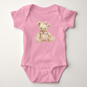Süßer Teddybär-Baby-Jersey-Body Baby Strampler