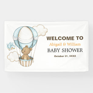 Süßer Teddybär Baby Shower Party  Banner