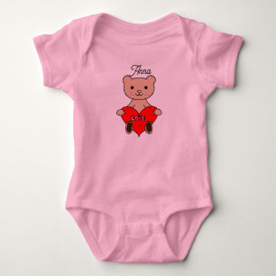 Süßer Teddybär Baby Strampler