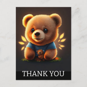 Süßer Teddybär Danke Postkarte