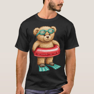 Süßer Teddybär-Fotograf Retro-Hobby-Kunst T-Shirt