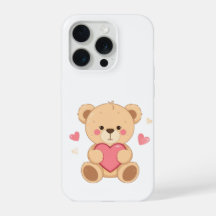 Süßer Teddybär hält Herz – Valentinstag Liebes-Ill