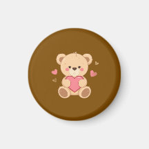 Süßer Teddybär hält Herz – Valentinstag Liebes-Ill