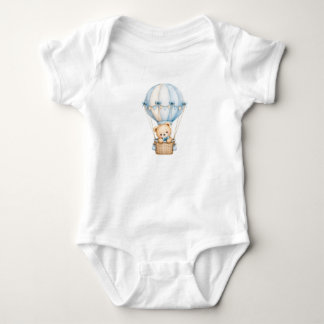 Süßer Teddybär Heißluftballon Baby-Body | Anzeige Baby Strampler