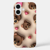 Süßer Teddybär-Herz-iPhone-Aufkleber