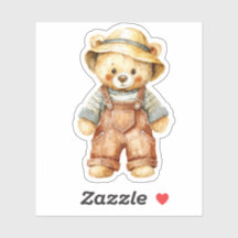 Süßer Teddybär in Overall