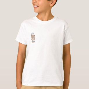 Süßer Teddybär-Koch mit Nudelholz-Illustration T-Shirt